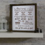 Wallity KZM006 Cuadro Decorativo enmarcado en MDF Marrón y Blanco